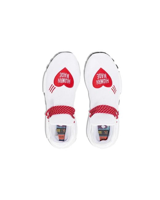 Adidas White X Pharrell X Human Made Nmd Hu 'Love' for men