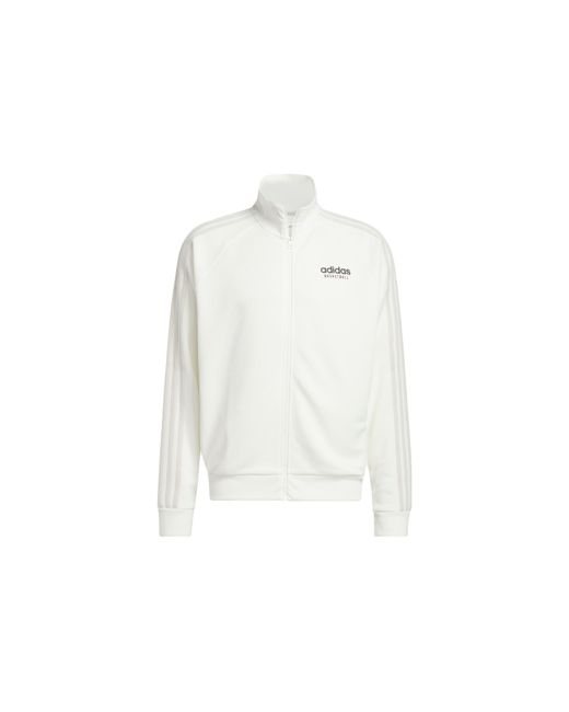 Adidas White Basketball Select Jacket for men