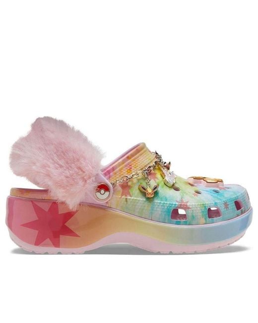 CROCSTM Pink (Wmns) X Pokemon Classic Platform Clog 'Eevee'