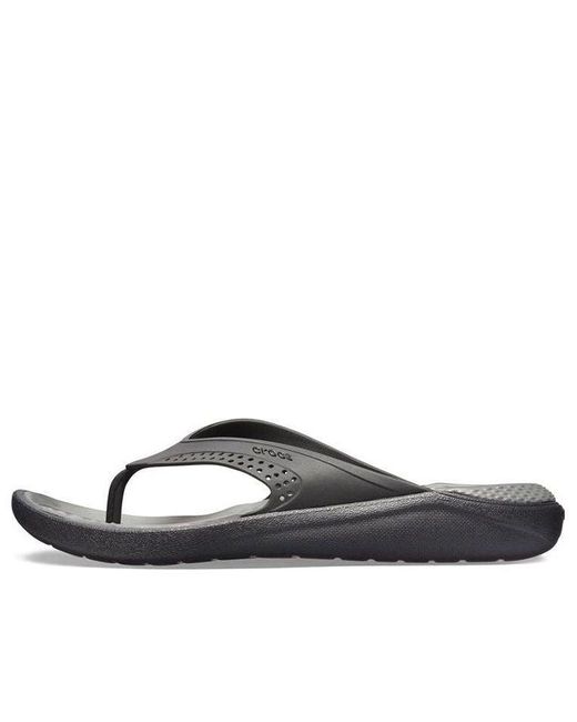 CROCSTM Black Literide Minimalistic Beach Flip-Flops Dark for men