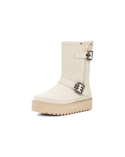Ugg Natural (Wmns) Classic Rebel Biker Short Boot 'Bone'