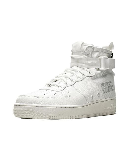 Nike Metallic Sf Air Force 1 Mid 'Triple Ivory' for men