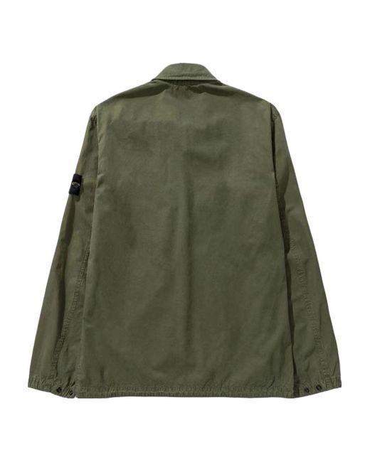 Stone Island Green Overshirt for men