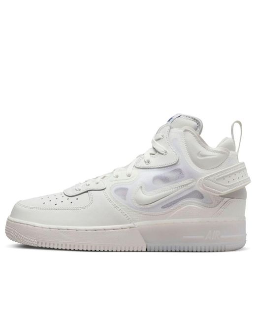 Nike White Air Force 1 Mid React 'Summit' for men