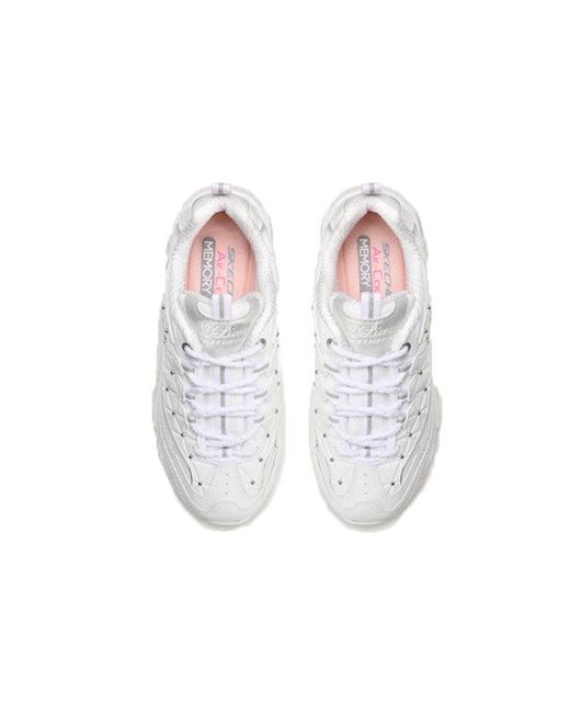 Skechers White (Wmns) D'Lites Glamour Feels Low/Dad Shoes Gs
