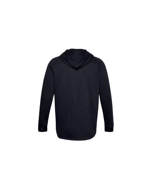Under Armour Blue Project Rock Charged Cotton Logo Hoodie for men