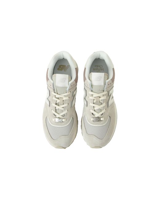 New Balance White 574 for men