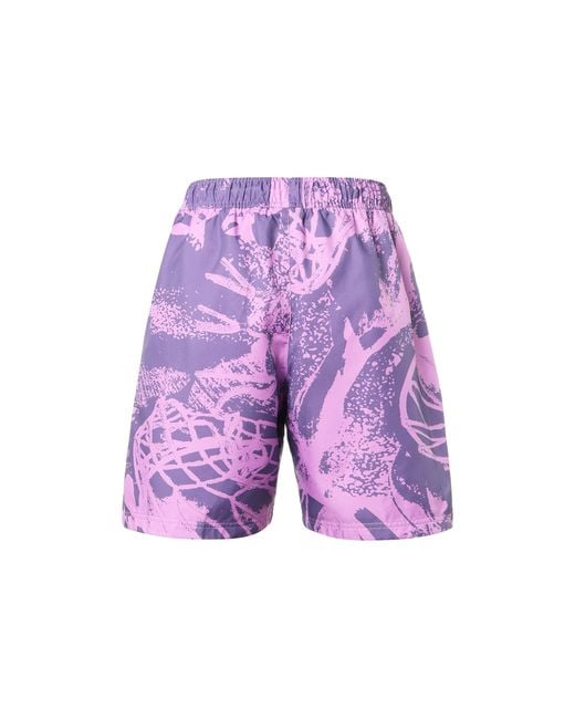 Nike Blue Flight Full Print Basketball Sports Woven Drawstring Shorts for men