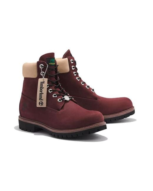 Timberland Brown 6 Inch Premium Waterproof Boots Nubuck' for men