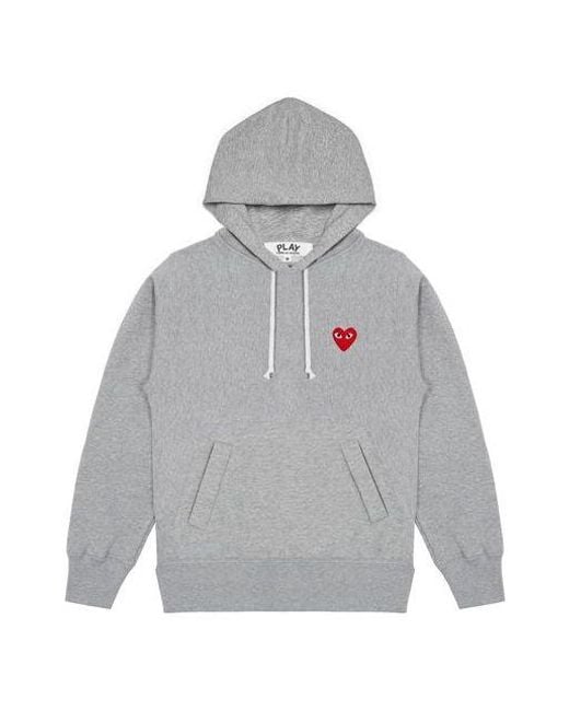 COMME DES GARÇONS PLAY Cdg Play Black Logo Hooded Pocket Hoodie Gray
