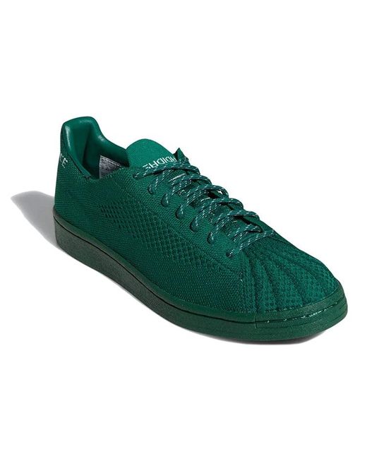 Adidas Green X Pharrell Superstar Primeknit 'Dark' for men