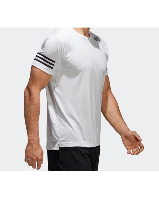 Adidas White Freelift Climacool Tee Mesh Short Sleeve for men