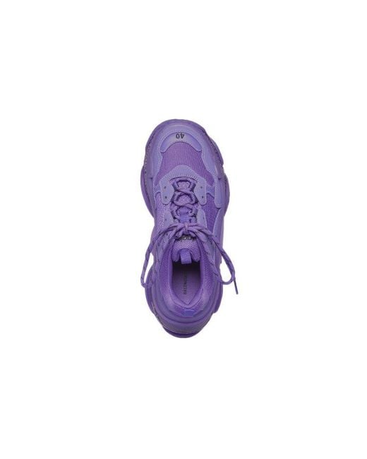 Balenciaga Purple (Wmns) Triple S Sneakers 'Clear Sole'