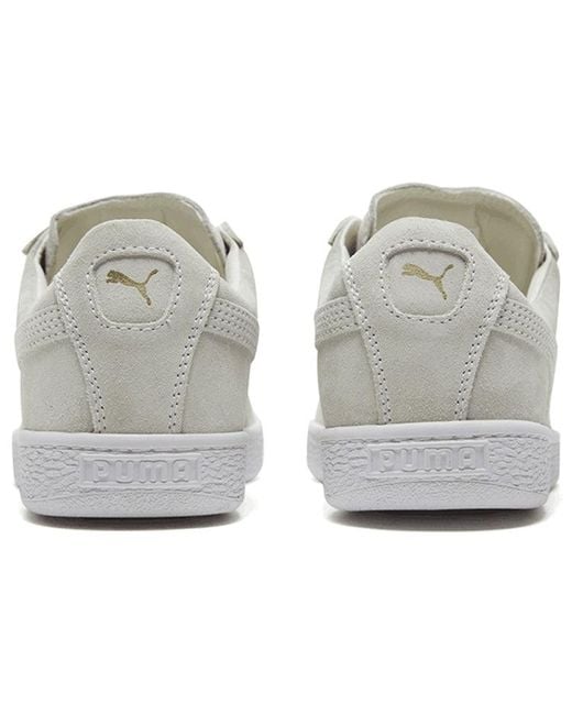 PUMA Gray Suede Classic Metal Badge Team' for men