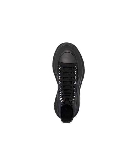 McQueen Black (Wmns) Tread Slick Lace Up Boot