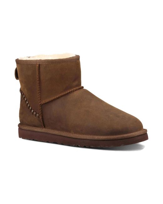 Ugg Brown Classic Mini Deco Mid Tops Fleece Lined for men