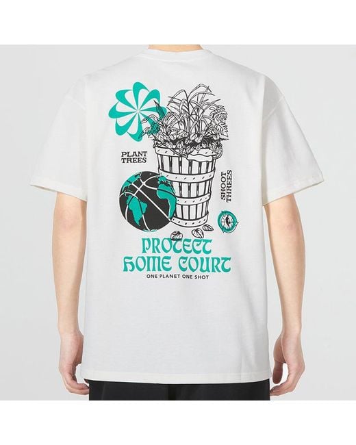 Nike White Bonsai Alphabet Casual Printing Short Sleeve for men