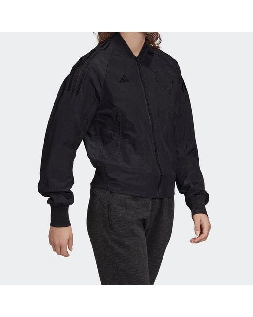 Adidas Blue (Wmns) Vrct Jk Woven Stitching Jacket Coat