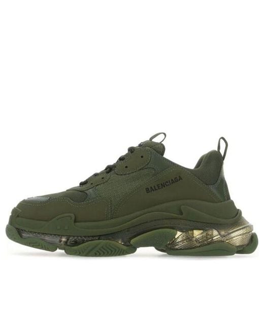Balenciaga Green Triple S Sneaker 'Clear Sole for men