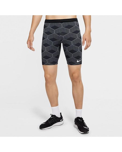 Nike Blue Team Kenya Aeroswift Logo Tight Contrasting Colors Shorts for men