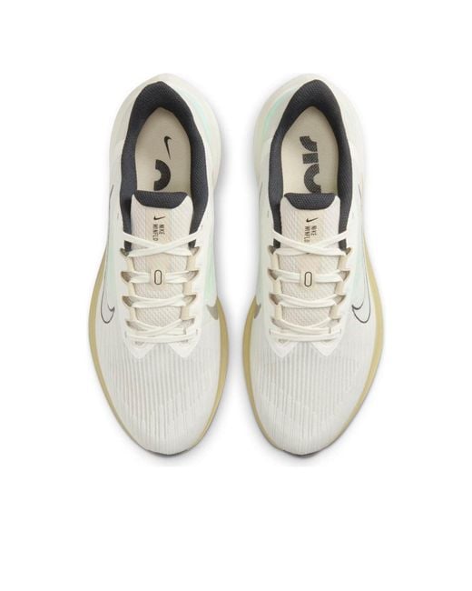 Nike White Air Zoom Winflo 9 Wear-Resistant Shock Absorption Low Tops for men