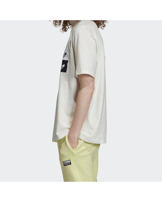 Adidas White Originals Vocal Logo Tee Printing Short Sleeve for men
