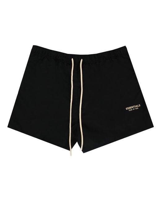 Fear Of God Black Fw23 Running Shorts 'Jet' for men