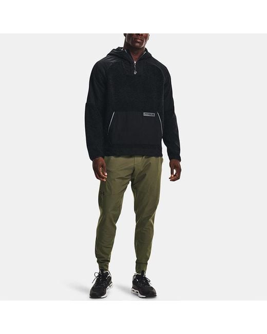 Under Armour Blue Mission Boucle Anorak Hoodie for men