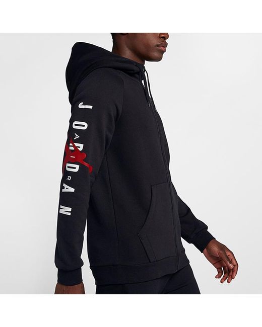 Nike Black Jacket Jumpman Air Fleece Fc Sportwear for men
