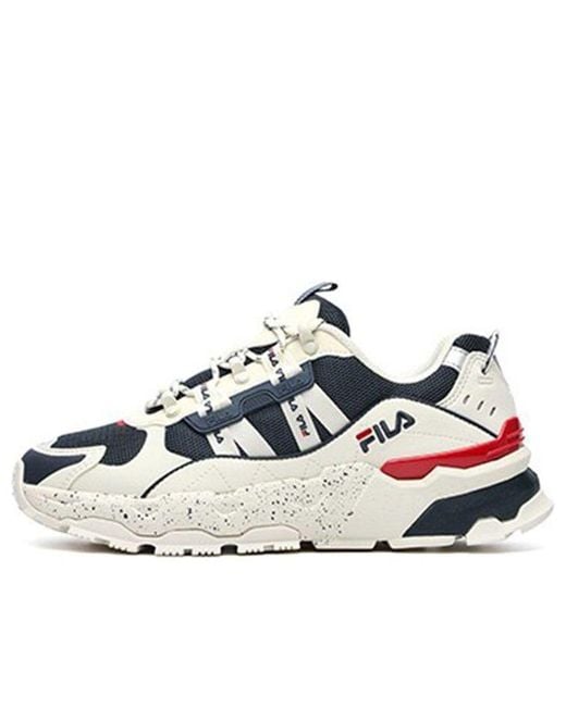 Fila Fashion Sneakers Low-top White in Blue for Men | Lyst