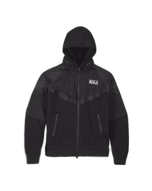 Nike Black X Sacai Full-Zip Hoodie Dq9030-010 for men