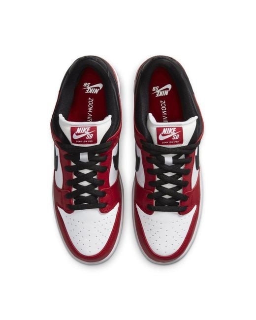 Nike Red Sb Dunk Low 'J-Pack Chicago' for men