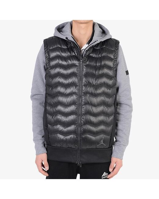Nike Gray Performance Hybrid Down Vest for men