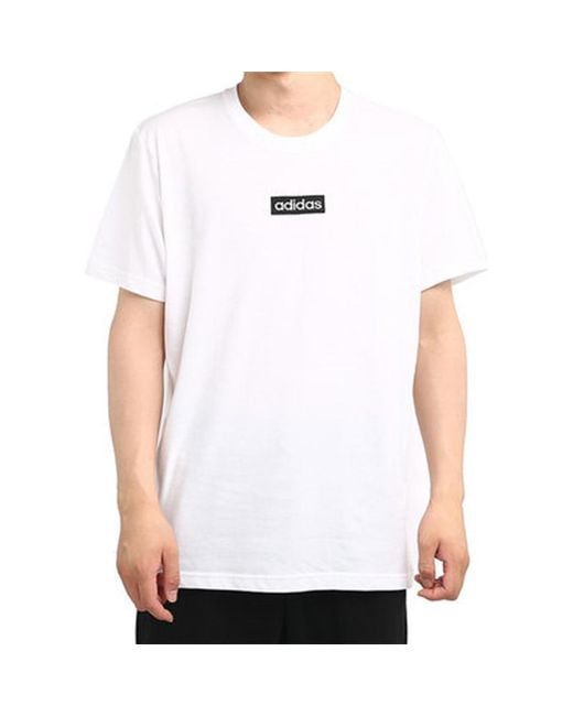 Adidas White Logo T-Shirts for men