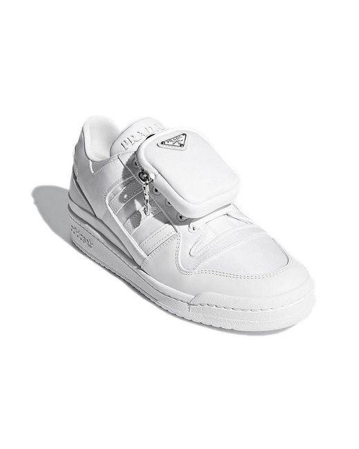 Adidas White Originals Forum Low Re-Nylon X Prada for men
