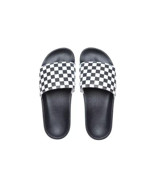 Vans Blue Slide-On 'Checkerboard' for men
