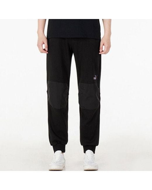 PUMA Black Logo Sweatpants for men