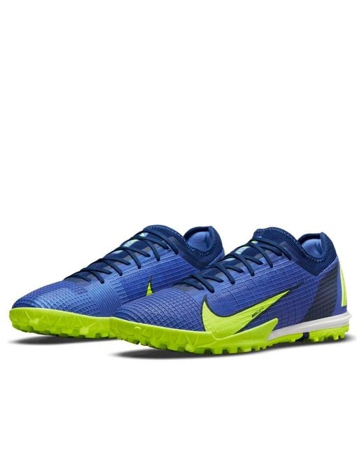 Nike Blue Mercurial Vapor 14 Pro Tf 'Lapis Volt' for men