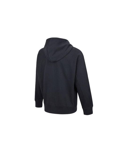 Nike Blue Embroidered Logo Half Zipper Hooded Knit Pullover for men