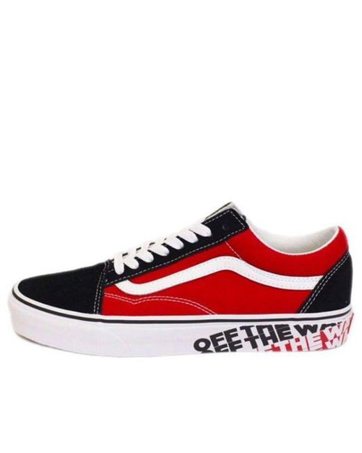 Vans Red Old Skool 'Otw Sidewall' for men