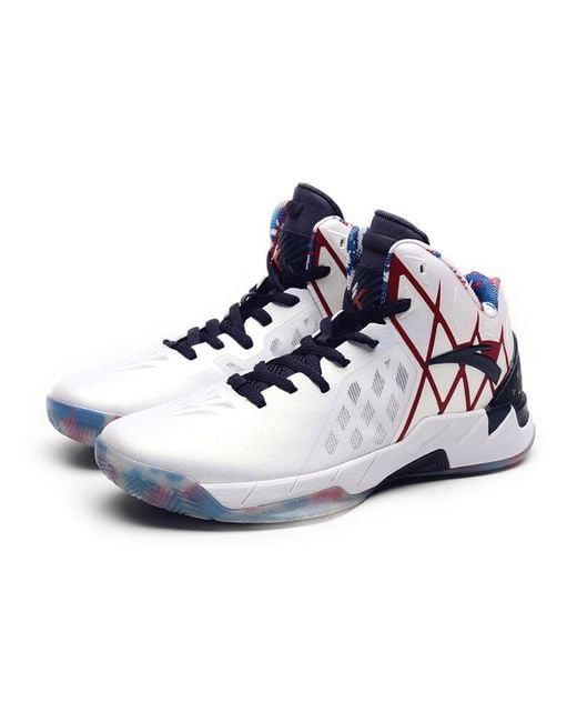 Anta Blue Thompson Kt1 'usa Home' Basketball Shoes White Black And Red for men