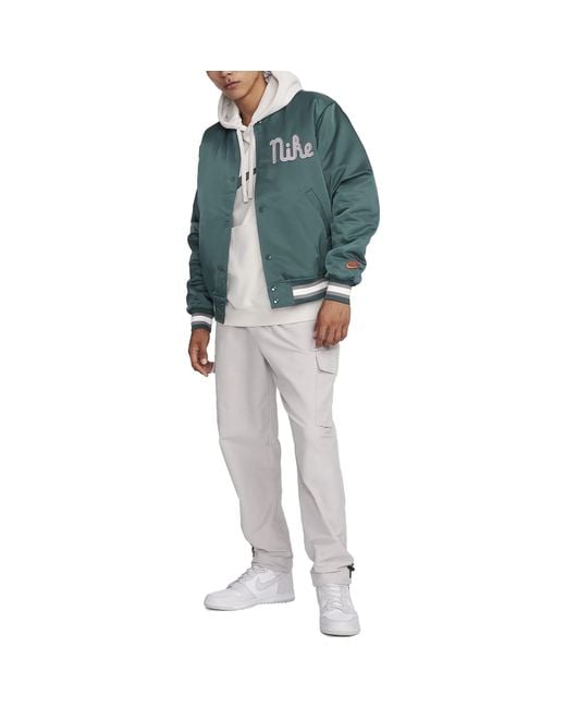 Nike Green Dugout Loose Satin Jacket for men