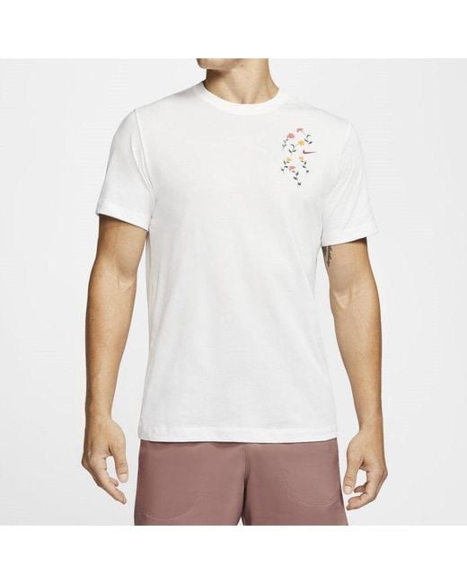 Nike White Dry-Fit Funny Printing Short Sleeve for men