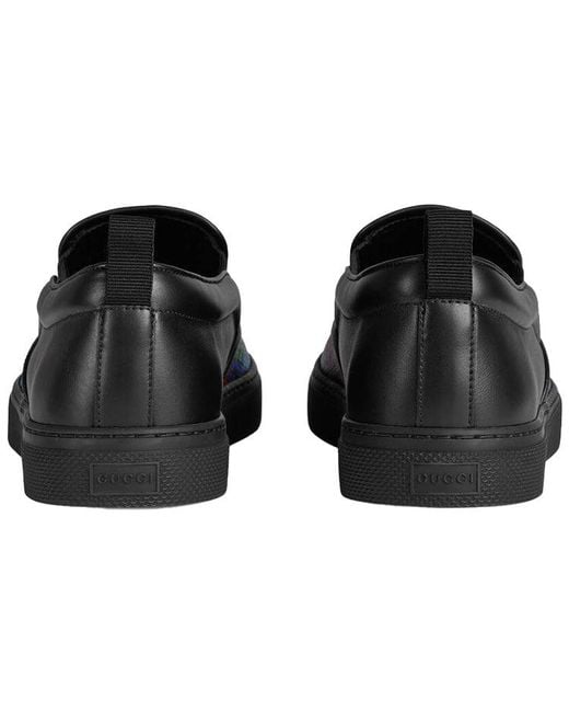 Gucci Black Gg Supreme Slip-On 'Psychedelic for men