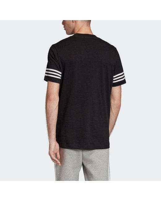 Adidas Black Originals Outline Tee Logo Short Sleeve for men