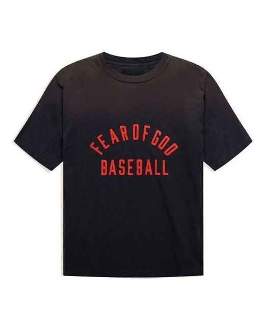 Fear Of God Black Baseball Tee 'Vintage' for men