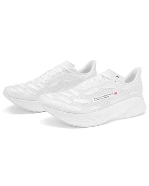 New Balance White District Vision X Fuelcell Rc Elite V2 for men