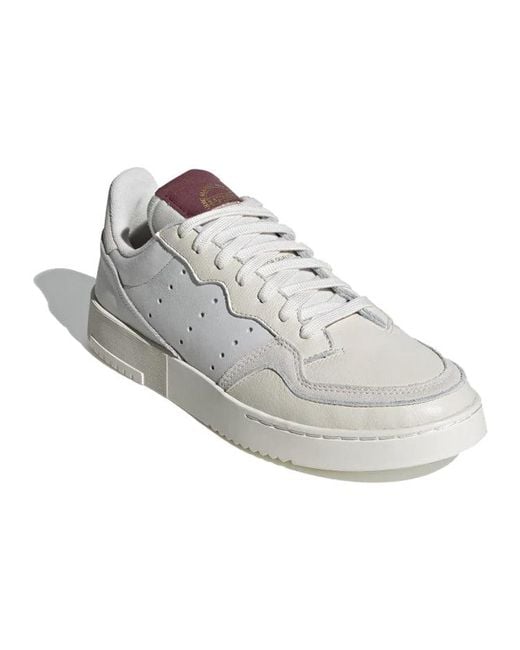 Adidas White Supercourt 'Chalk Burgundy' for men