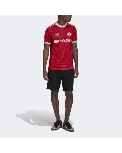 Adidas Red Manchester United 90 Home Jersey Asia Sizing for men