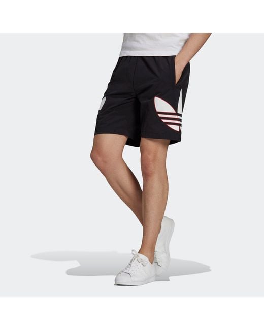 Adidas Black Originals Tricolor Logo Printed Dri-Fit Training Sports Shorts for men